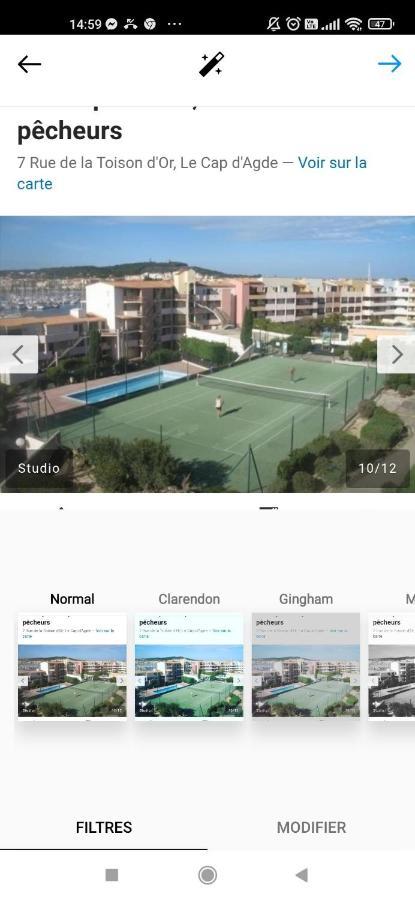 Studio Cabine Ile Des Pecheurs Cap D'Agde Tennis Экстерьер фото
